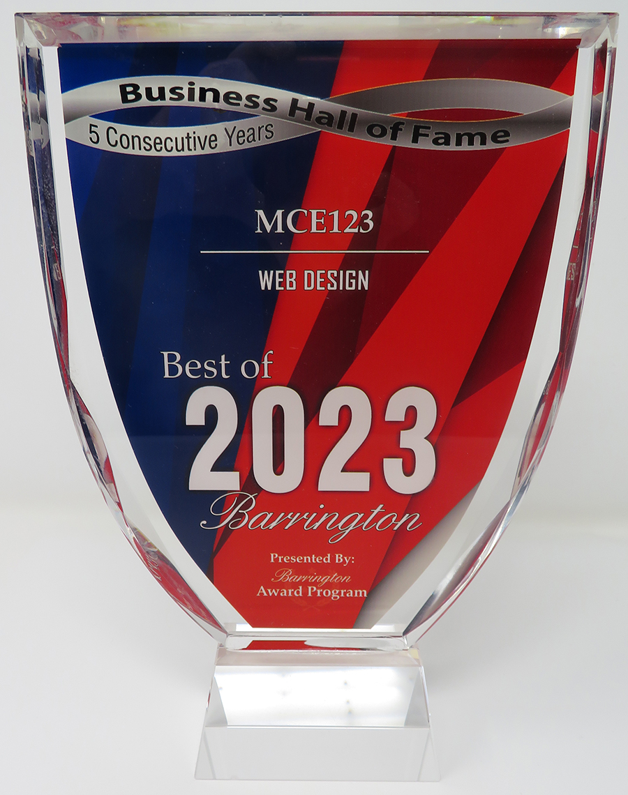 MCE123 - Website Designer - Best of 2023 - Barrington Award